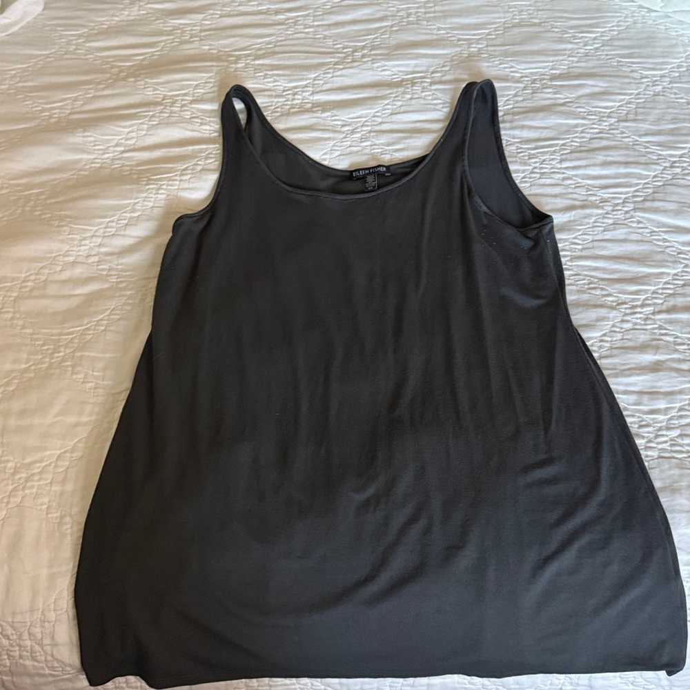 Eileen Fisher Classic dark gray Tank Top size SP viscose/spandex